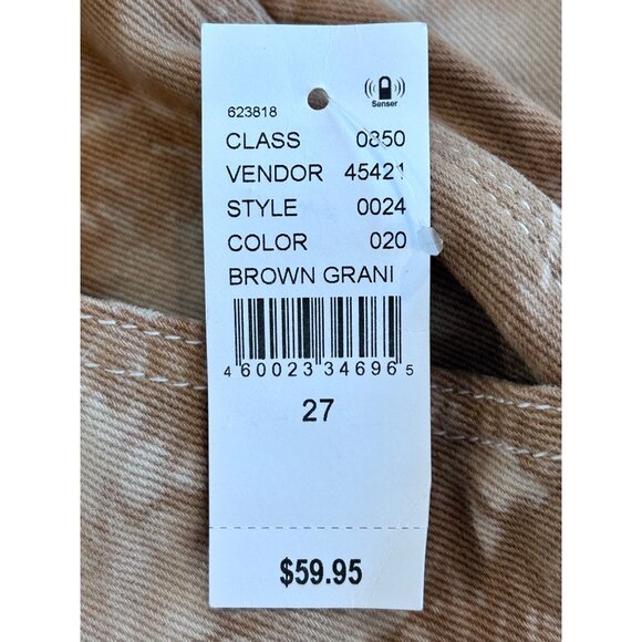 PAC SUN~ Women’s Tie-Dye Carpenter Pants Brown High-Waist Straight Leg Casual - Picture 10 of 16